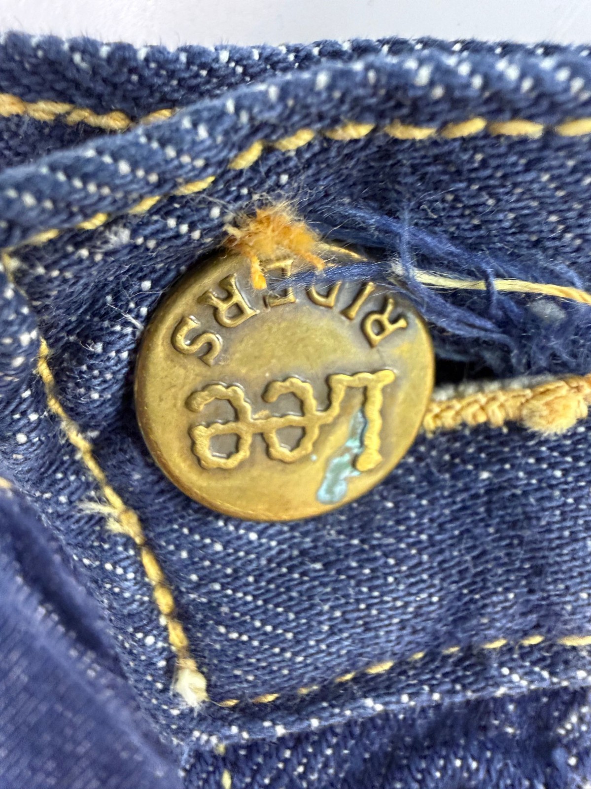 Vtg 1960s Blue Jeans Lady Lee Riders 25.5″x29.5″ 60s Western Sanforized Denim