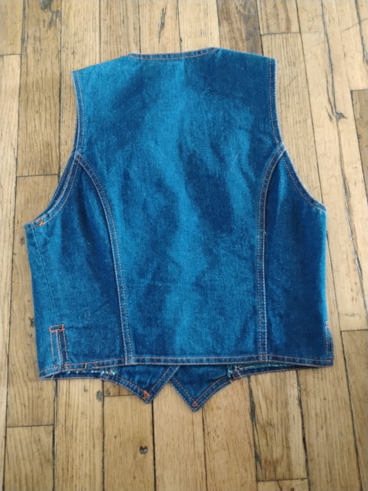 Vintage Super 1970S Joni Blair Of California Dark Denim Vest Set Size 5