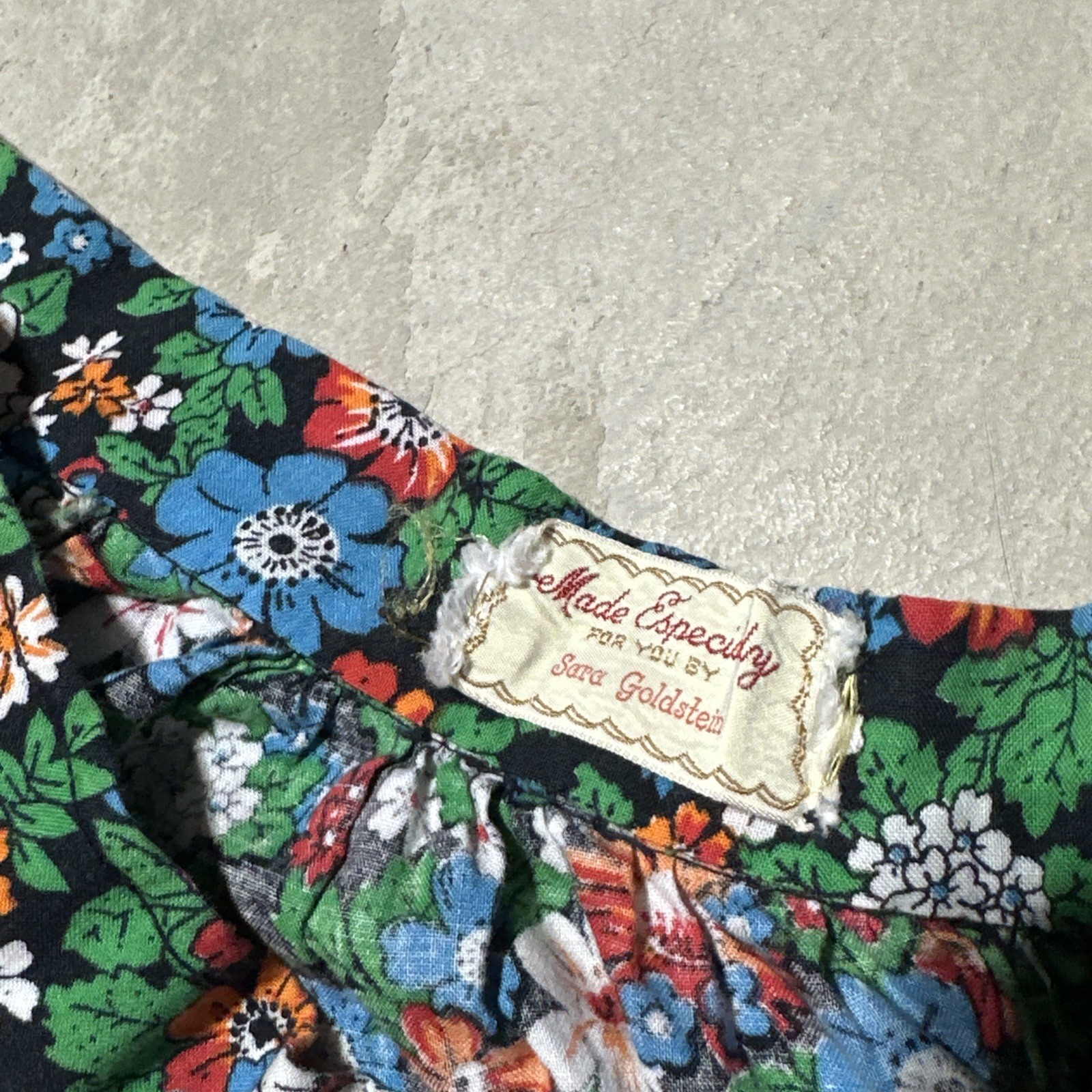 Vintage 1970s Floral Maxi Skirt Boho Tapestry SZ Small Sara Goldstein Hippy