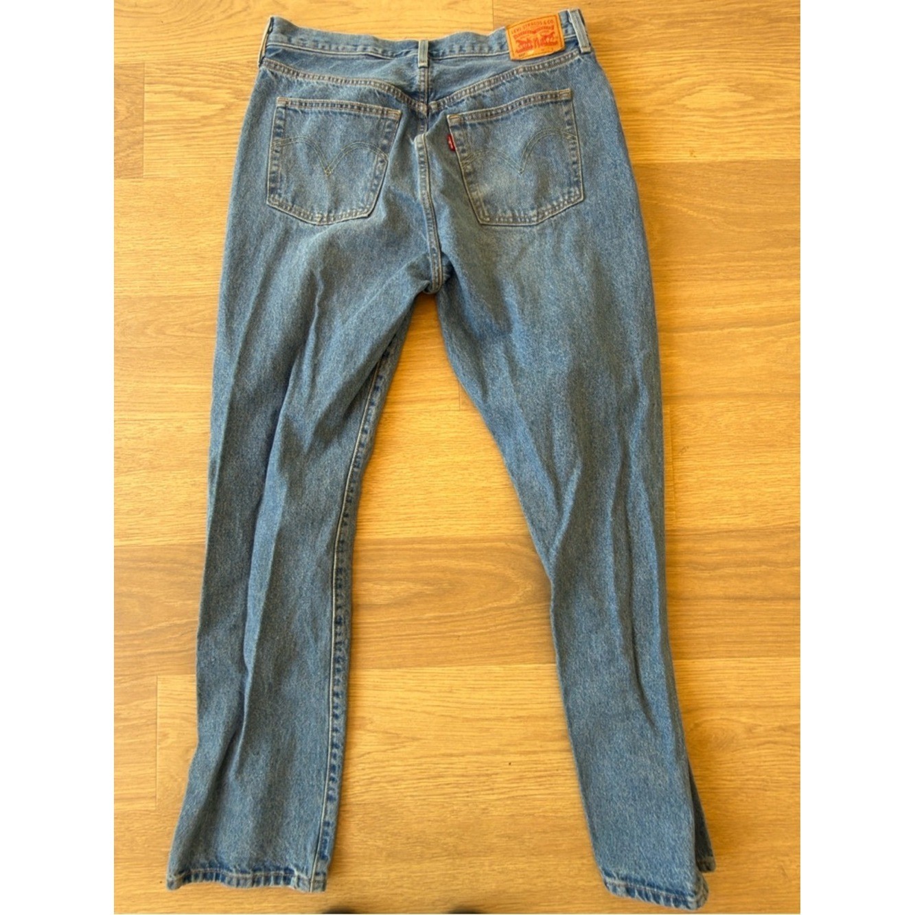 Special Anniversary Edition Levi’s Blue Straight Leg Jeans with Heart Patch