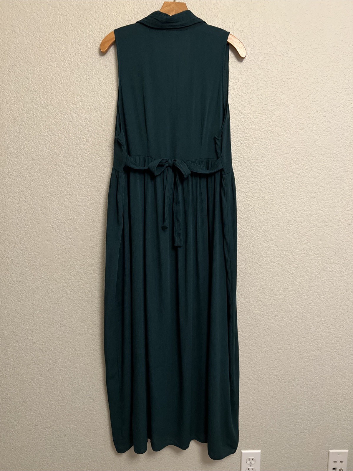 Vintage Appointments Midi Tea Dress Whimsigoth Romantic 80 Cottage Green Crinkle