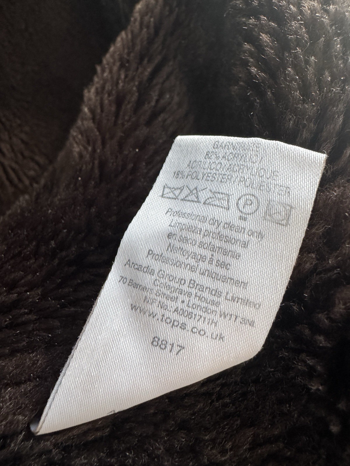 VINTAGE BOHO PENNY LANE AFGHAN STYLE FAUX FUR EMBROIDERED COAT FROM TOP SHOP 8 S