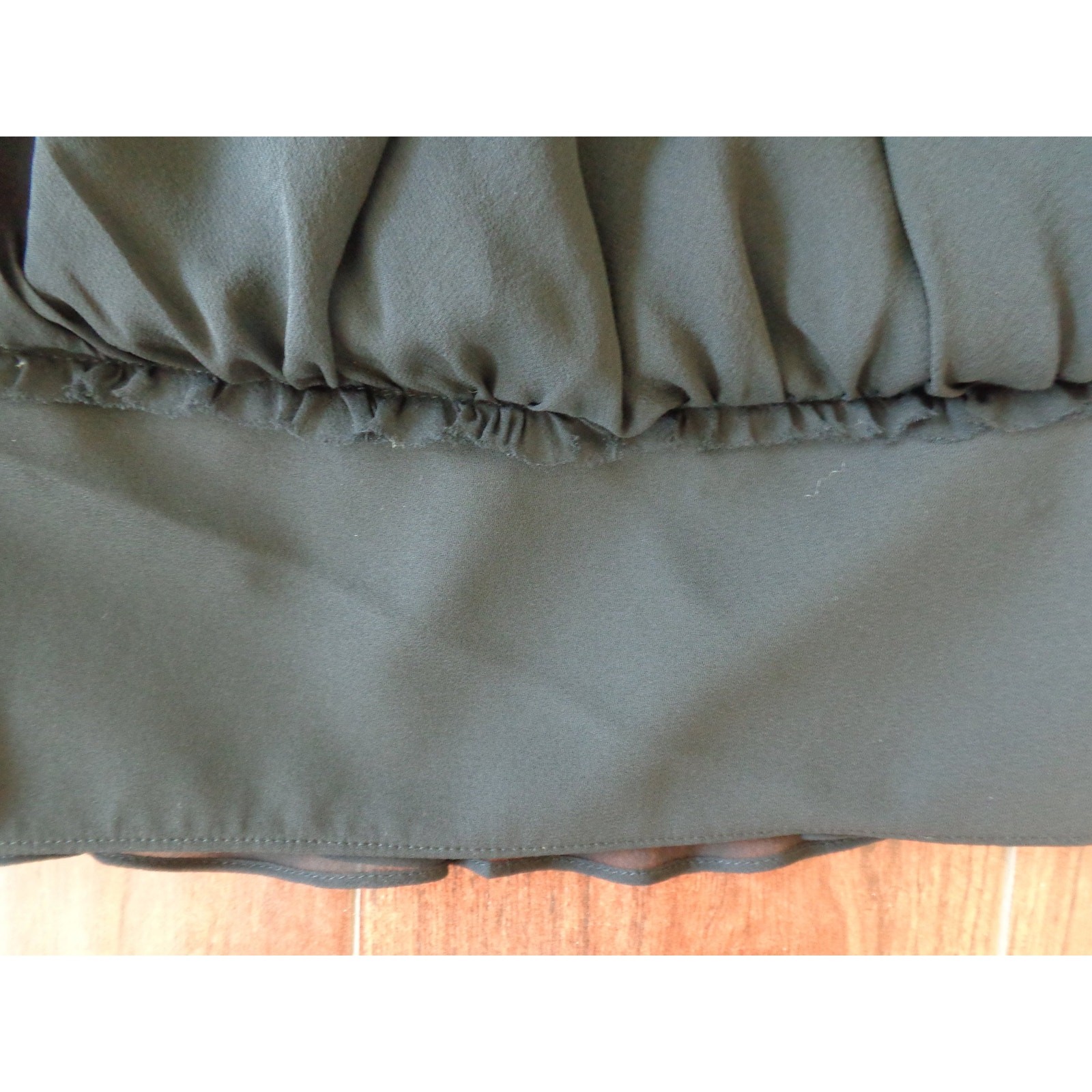 Vintage 1980s Kay Unger New York Silk Strapless Dress Ruffled Layered LBD