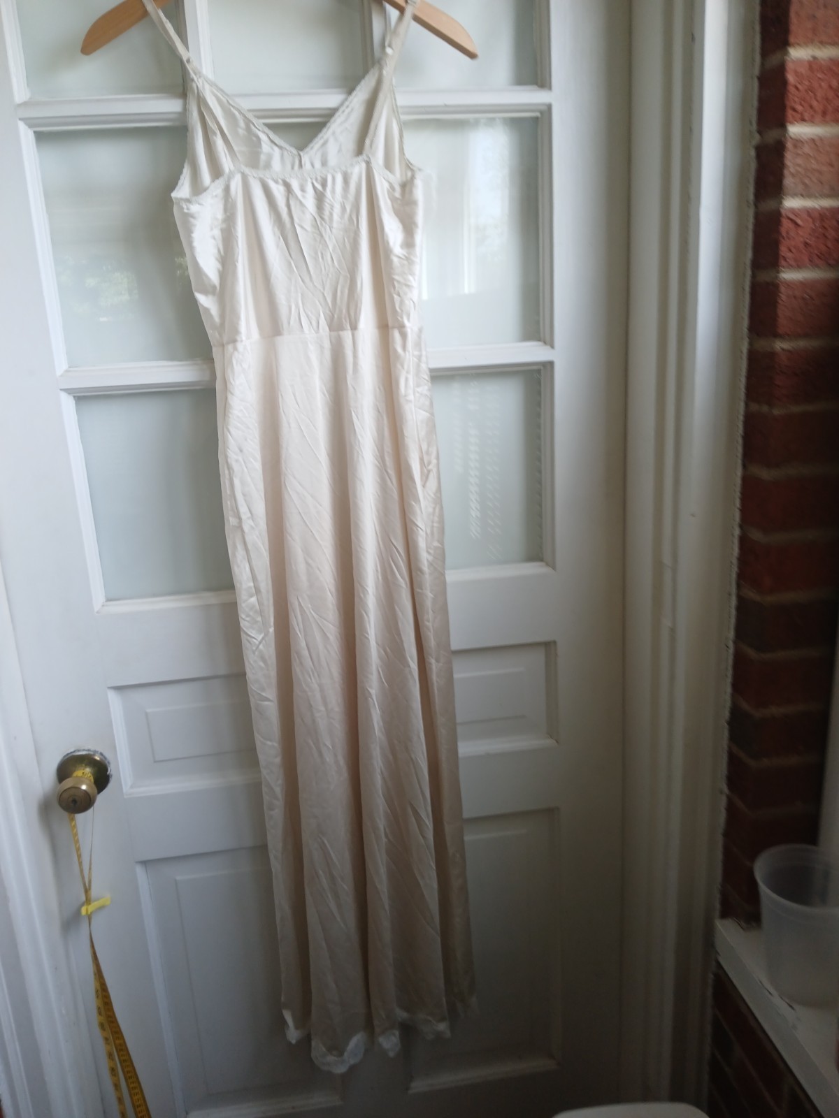 vtg sears champagne negligee slip 34 lace elegant timeless Lingerie