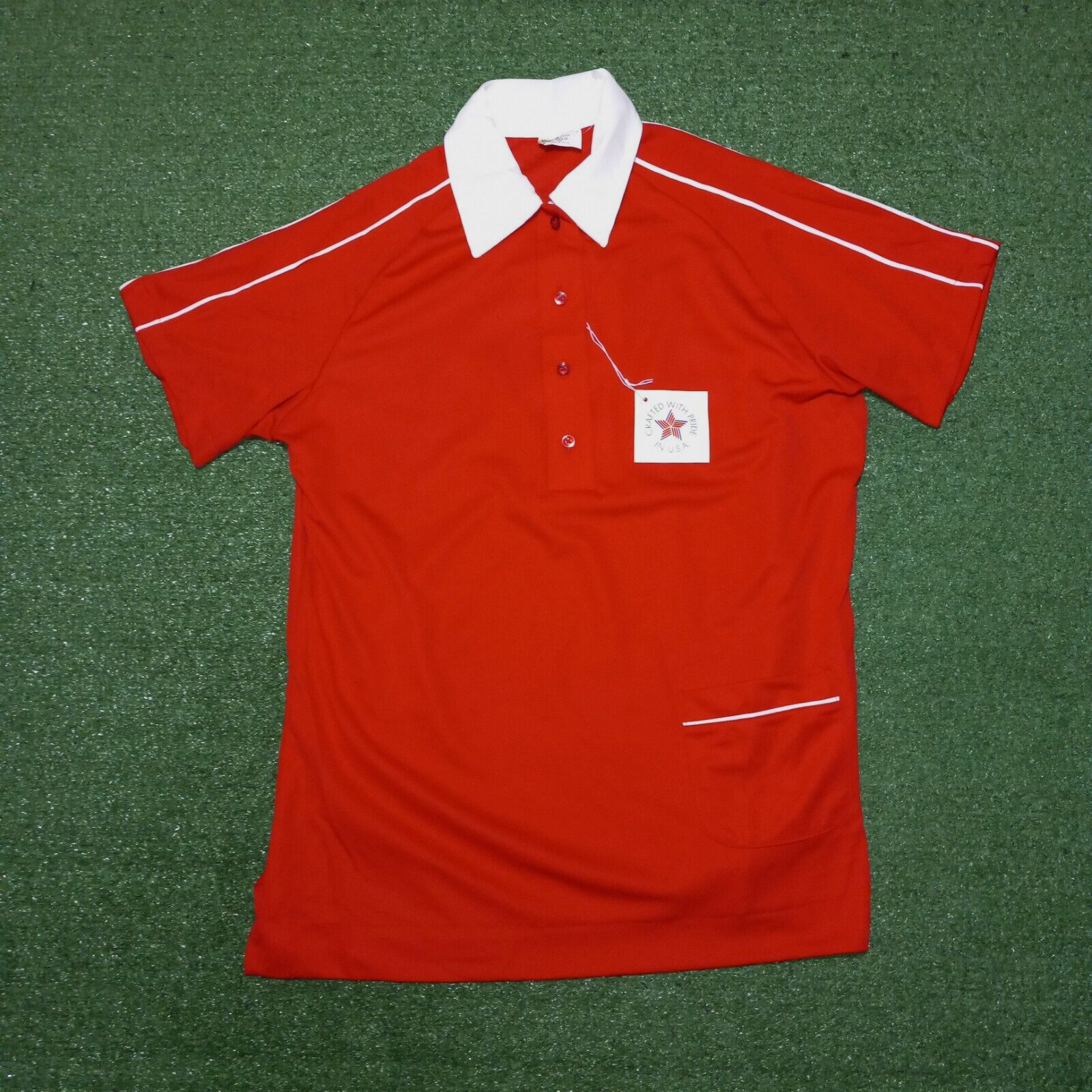 NEW Vintage Womens King Louis Blank 70s Bowling Shirt NOS USA NWT Medium 34-36
