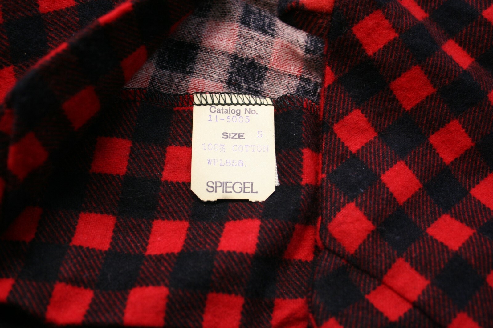 Vintage Speigel 70’s Womens Small Red Plaid Long Sleeve Flannel Shirt