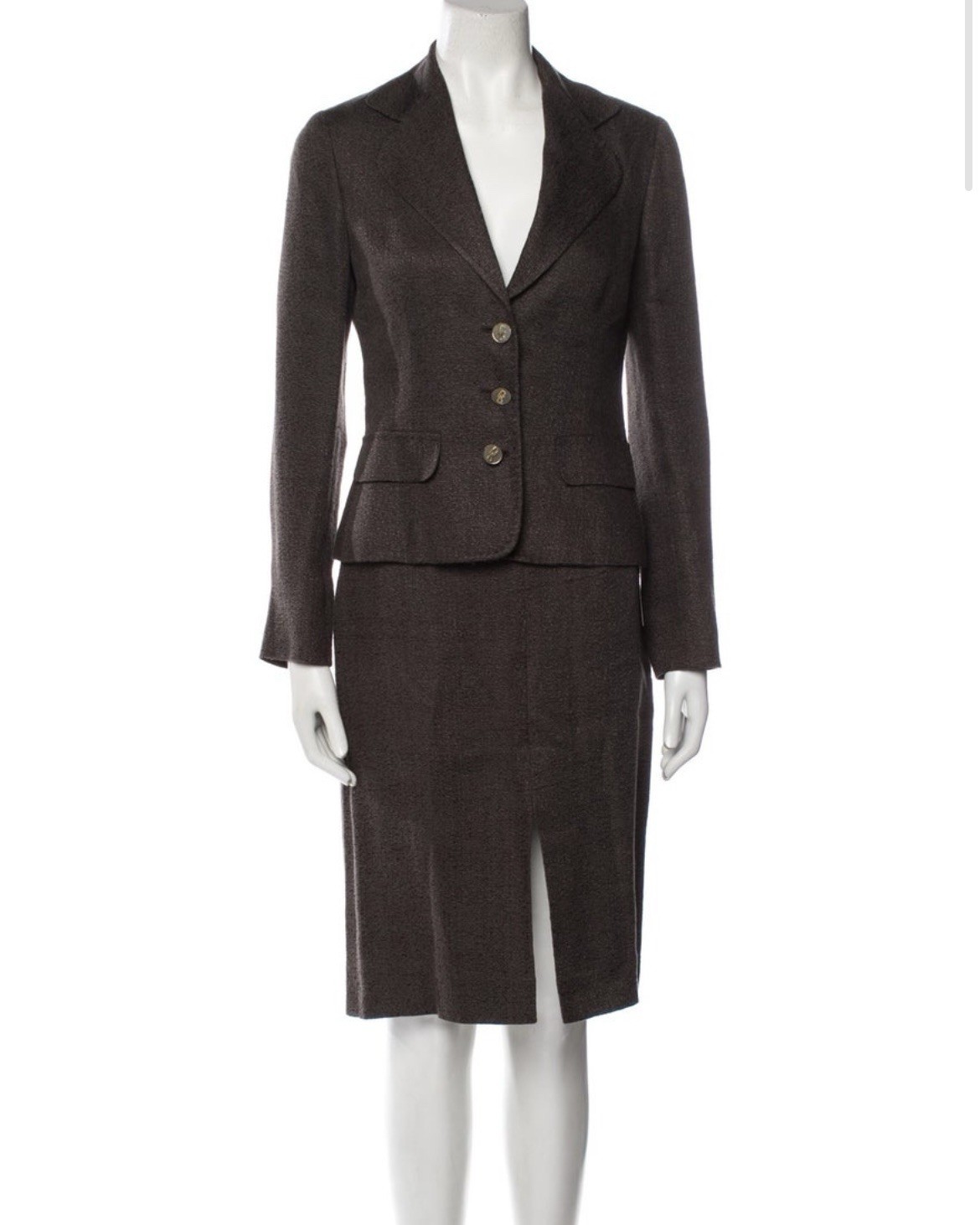 Dolce & Gabbana Early 2000s Vintage Skirt Suit Set Made In Italy Size 42