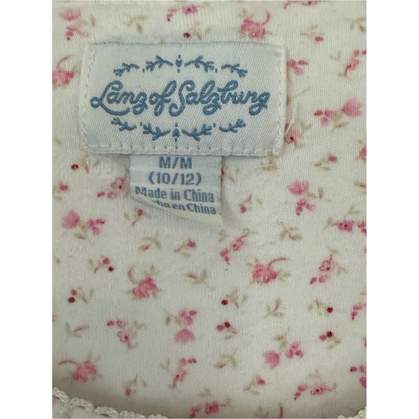Lanz Of Salzburg Vintage Floral Nightgown Nigh Dress M cottagecore