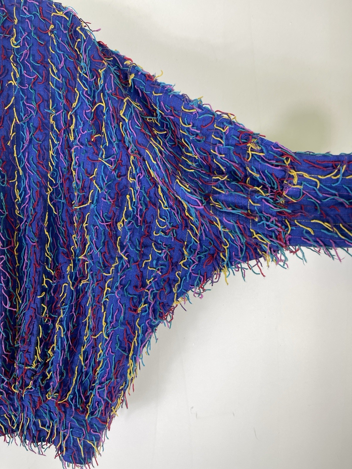 Vintage Big Jaguar Guatemala Rainbow Fringe Jacket One Size Maximalist Eclectic