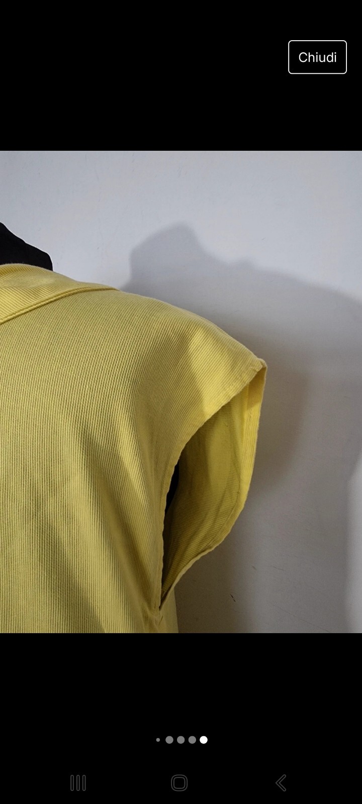Vintage Womens Yellow Midi Dress L