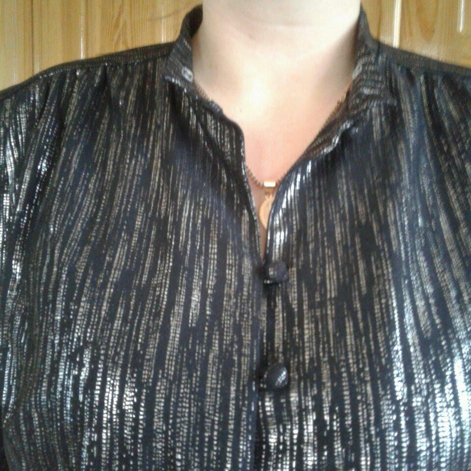 80s Vintage dresses for women Black Sparkle Cocktail lurex Summer dress Large L