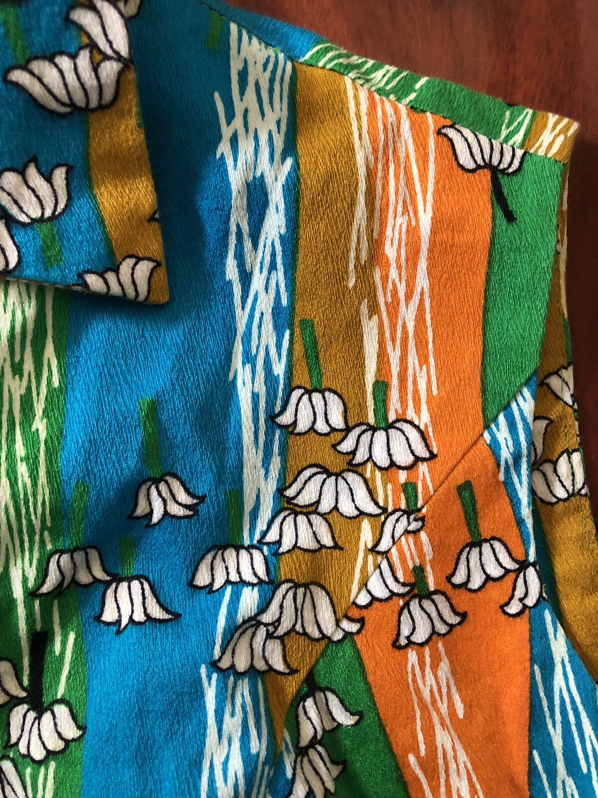 Vintage 60s Terry Chicago Mod Shift Romper Skort Size Small Lily Of The Valley