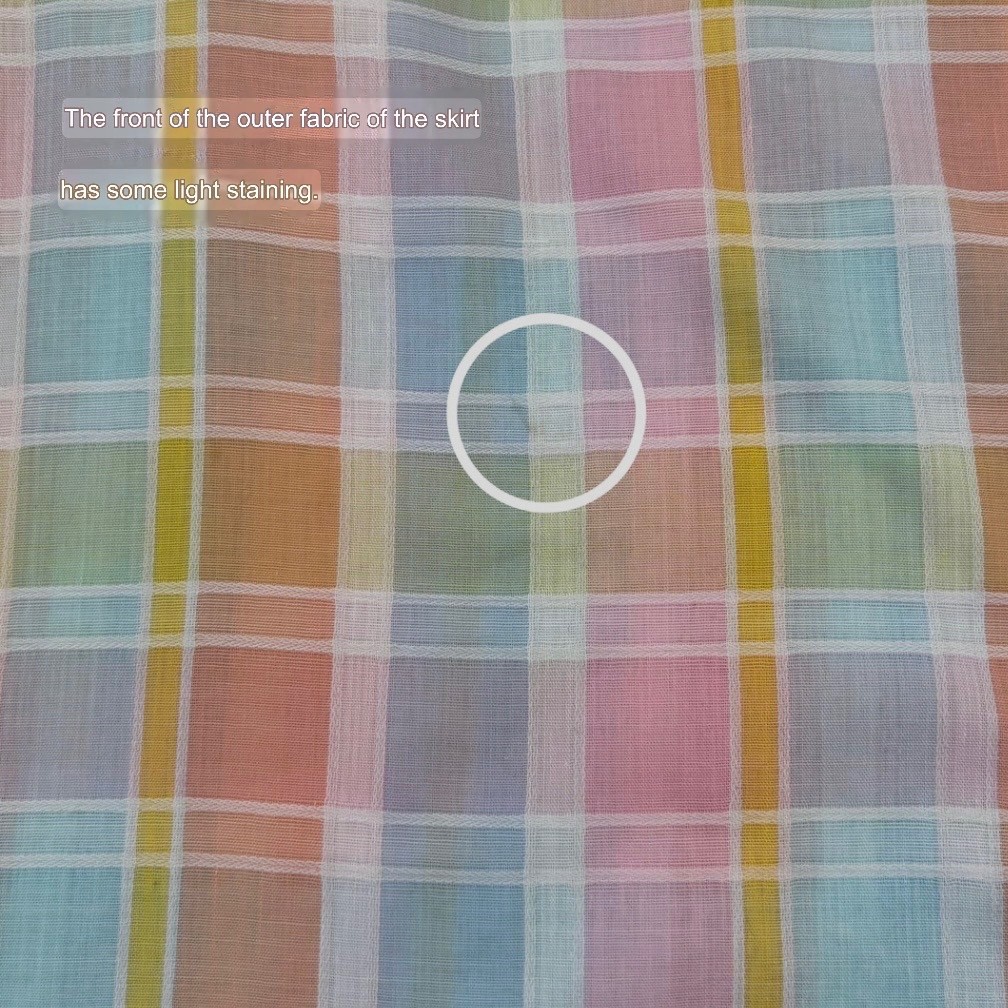 Vintage 70s Style Pastel Plaid Shirt Dress Made in USA Cottagecore