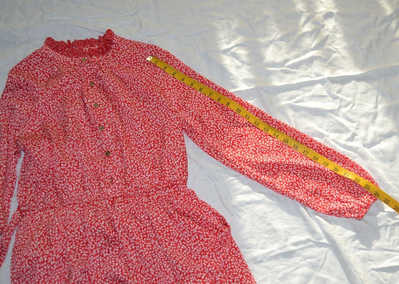 DRAPER JAMES Button Front Shirt Dress RED/CREAM Size S Vintage Fully Lined NWT