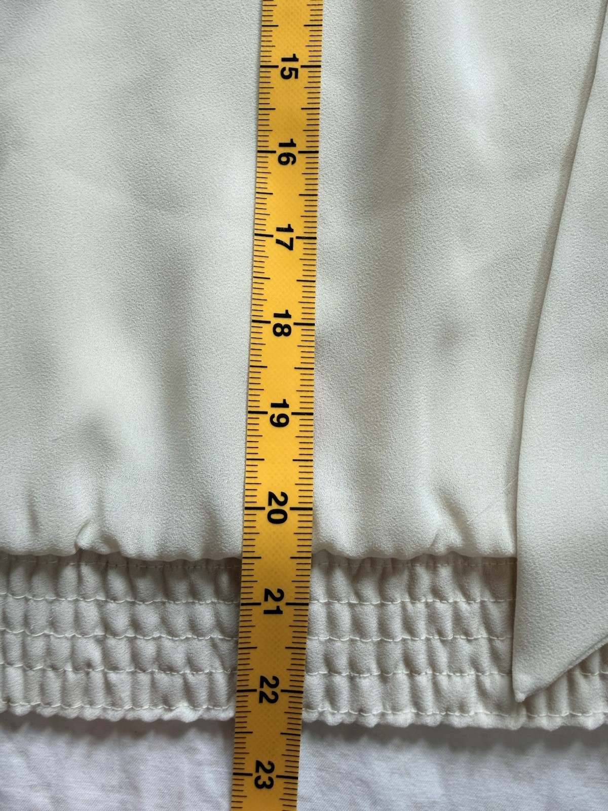 Vintage 80s David Matthew III Bow Secretary Blouse Women’s Size 10 Cream