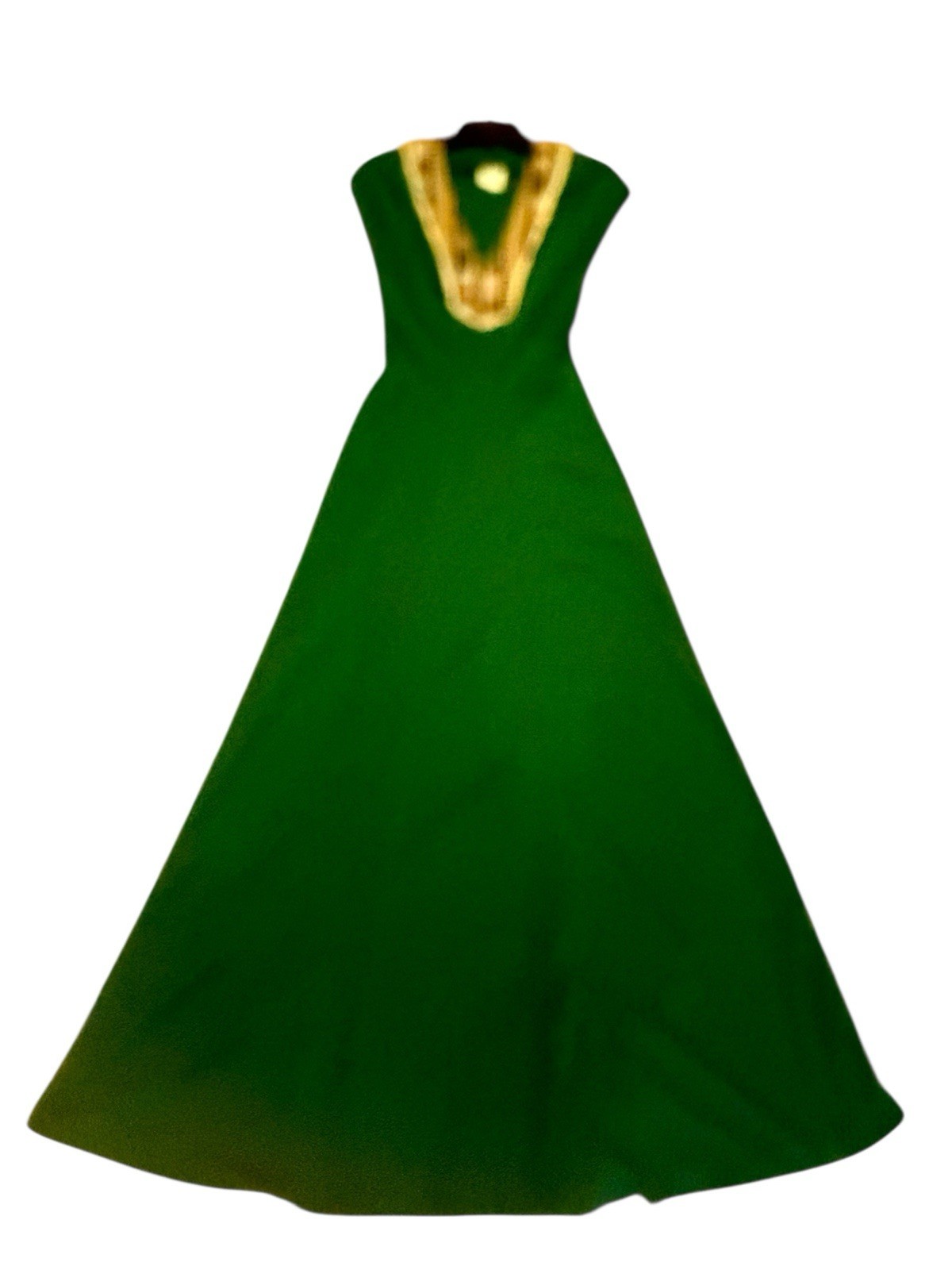 This Is Yours San Francisco Vintage Green Tapestry Maxi Dress Small? See Measure