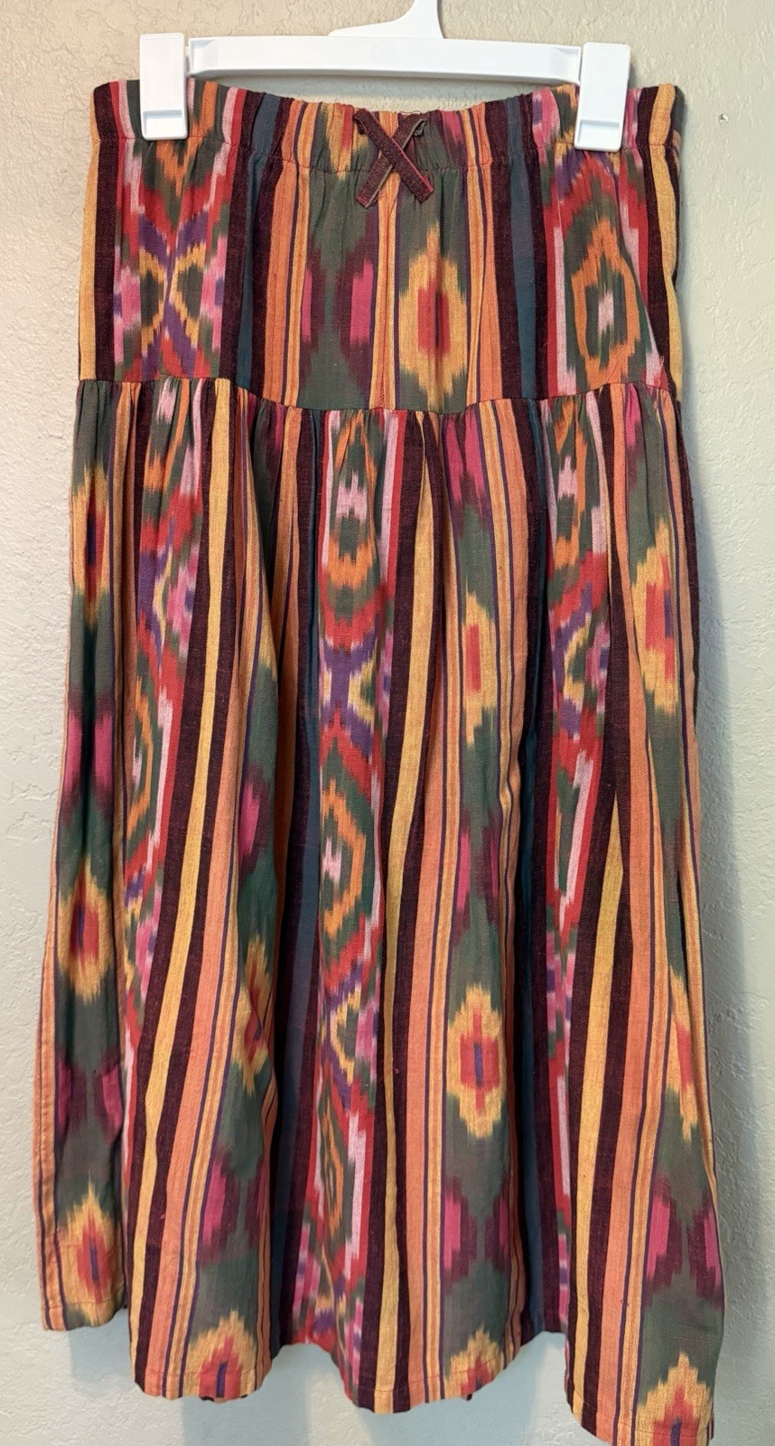 Vintage Ascente Sport Medium Aztec Indian Southwest Midi Boho Skirt USA Made