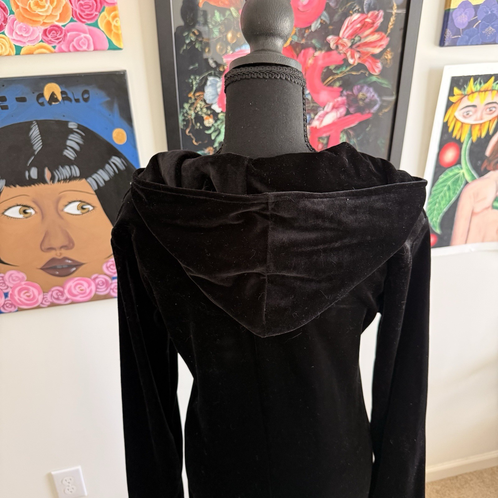 Willi Smith Collection Hooded Dress LARGE Street Couture Gothic Drama Vintage