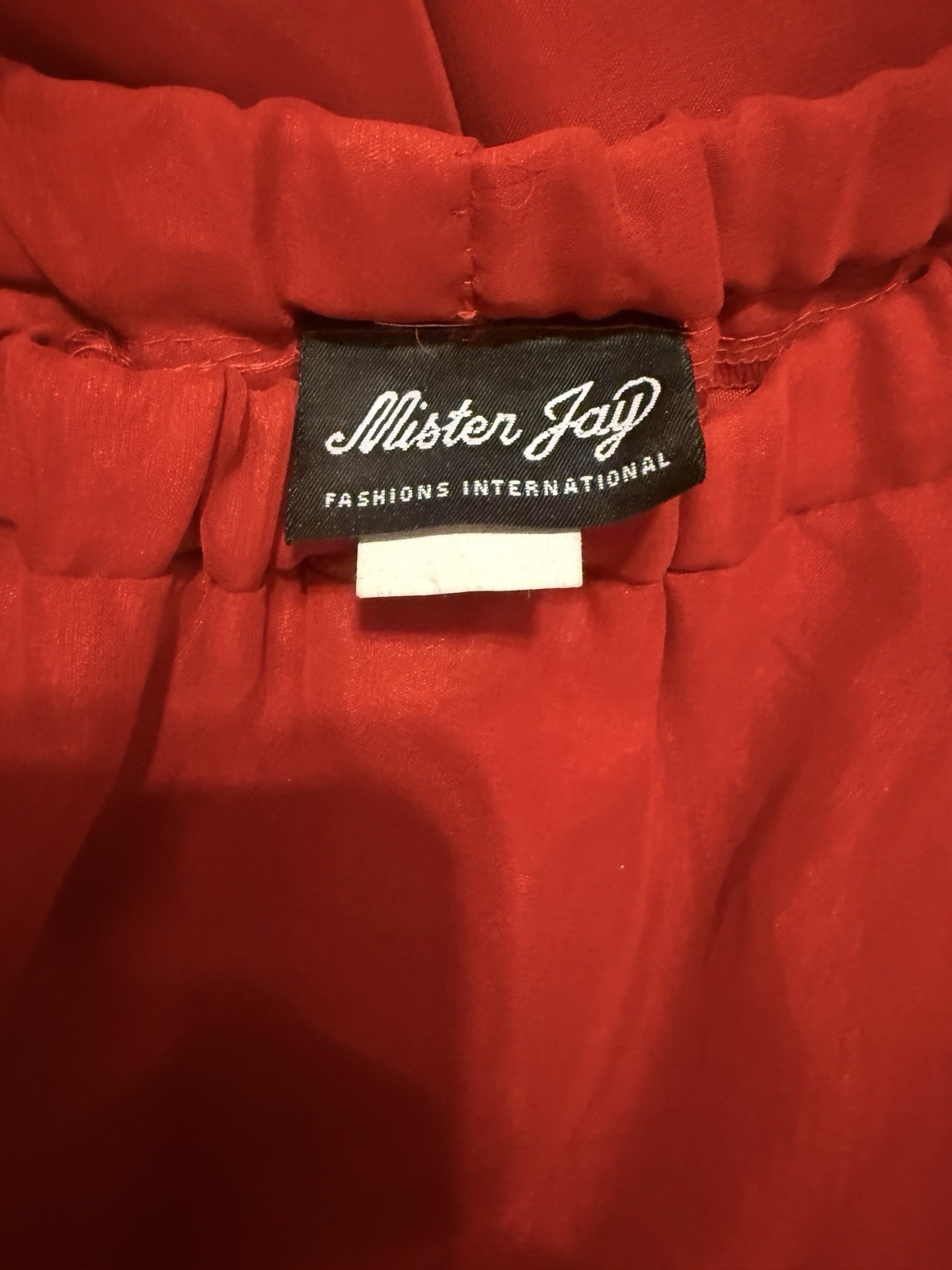 Vintage Mister Jay Red Sheer Mesh Overlay Maxi Skirt Small Chiffon Floor Length