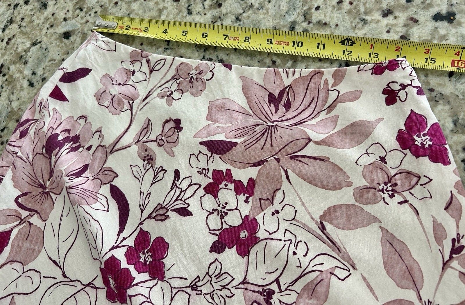 Vintage Tommy Bahama Silk/Linen Tropical Flower Pattern Lined Skirt Size 6