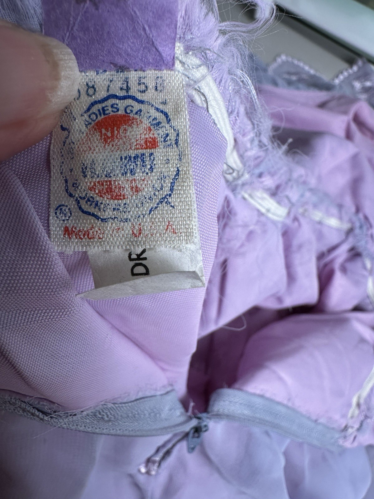 Vintage Noel Sophisticates Light Purple Lilac Prairie Lace Dress