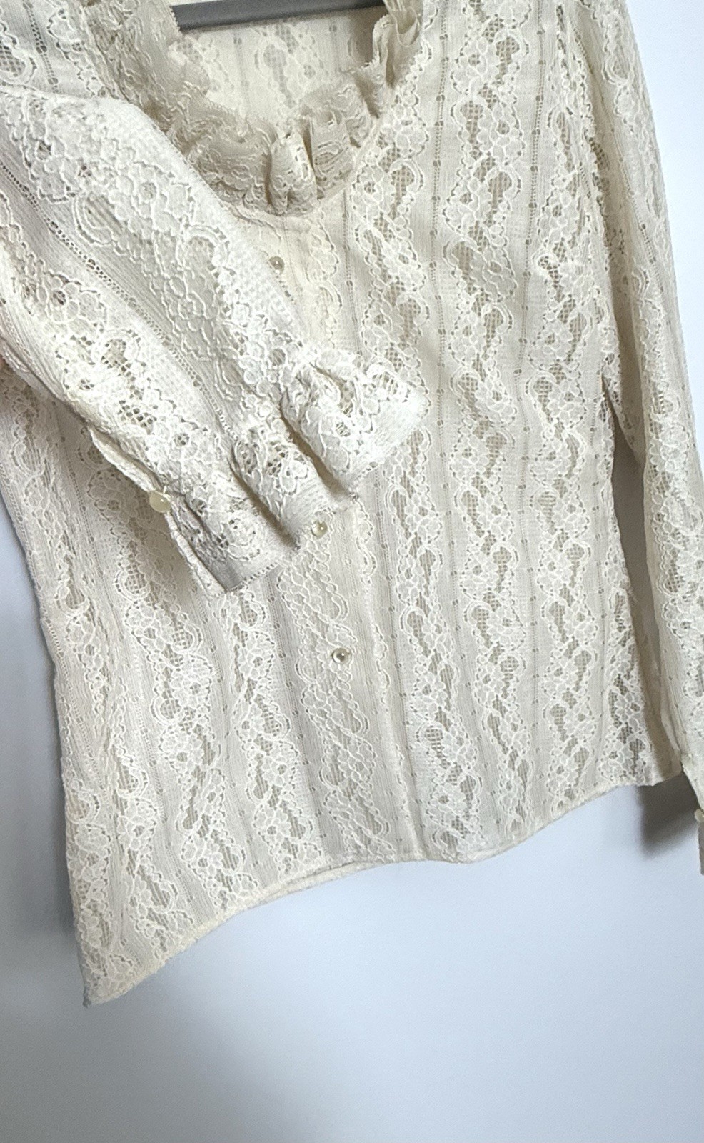 Vintage Malbe Lace Button Down Blouse ~ 9/10 ~ 60’s
