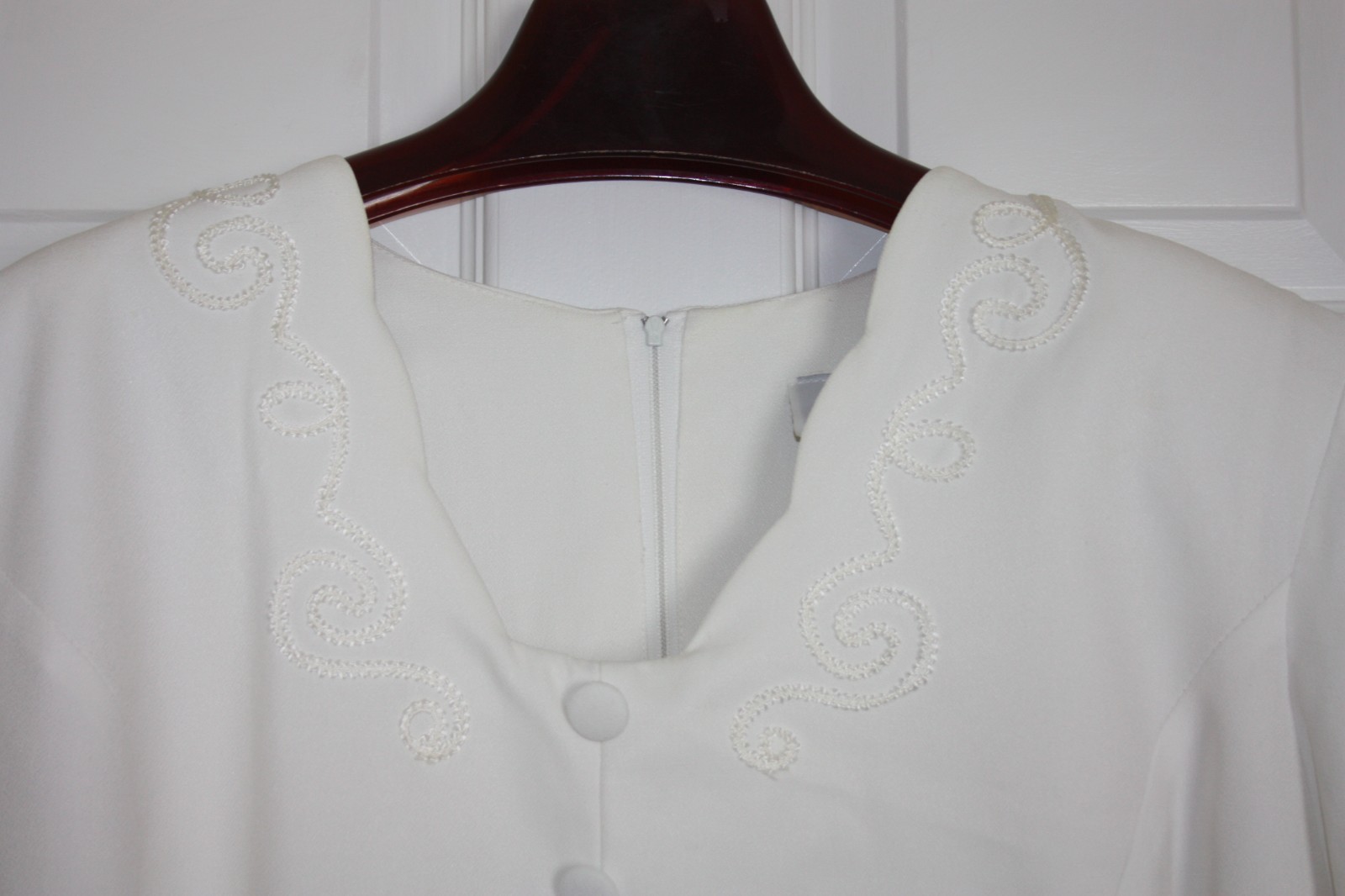 CB New York Vintage Cottagecore Prairie Dress Womens 24 White Layered Embroidery
