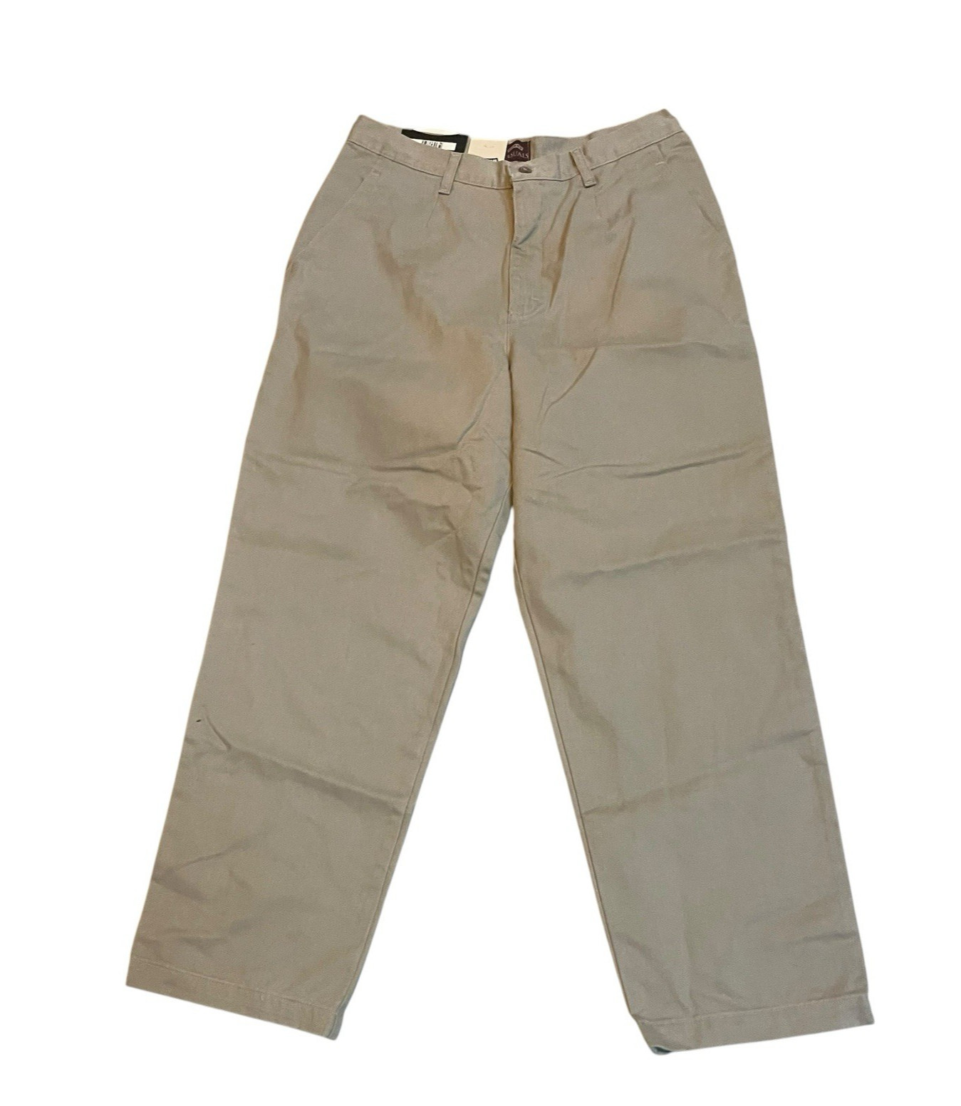 Vintage RIDERS by LEE Jeans Casuals Relaxed Fit Pleated Khaki 80s 90s Womens 14P
