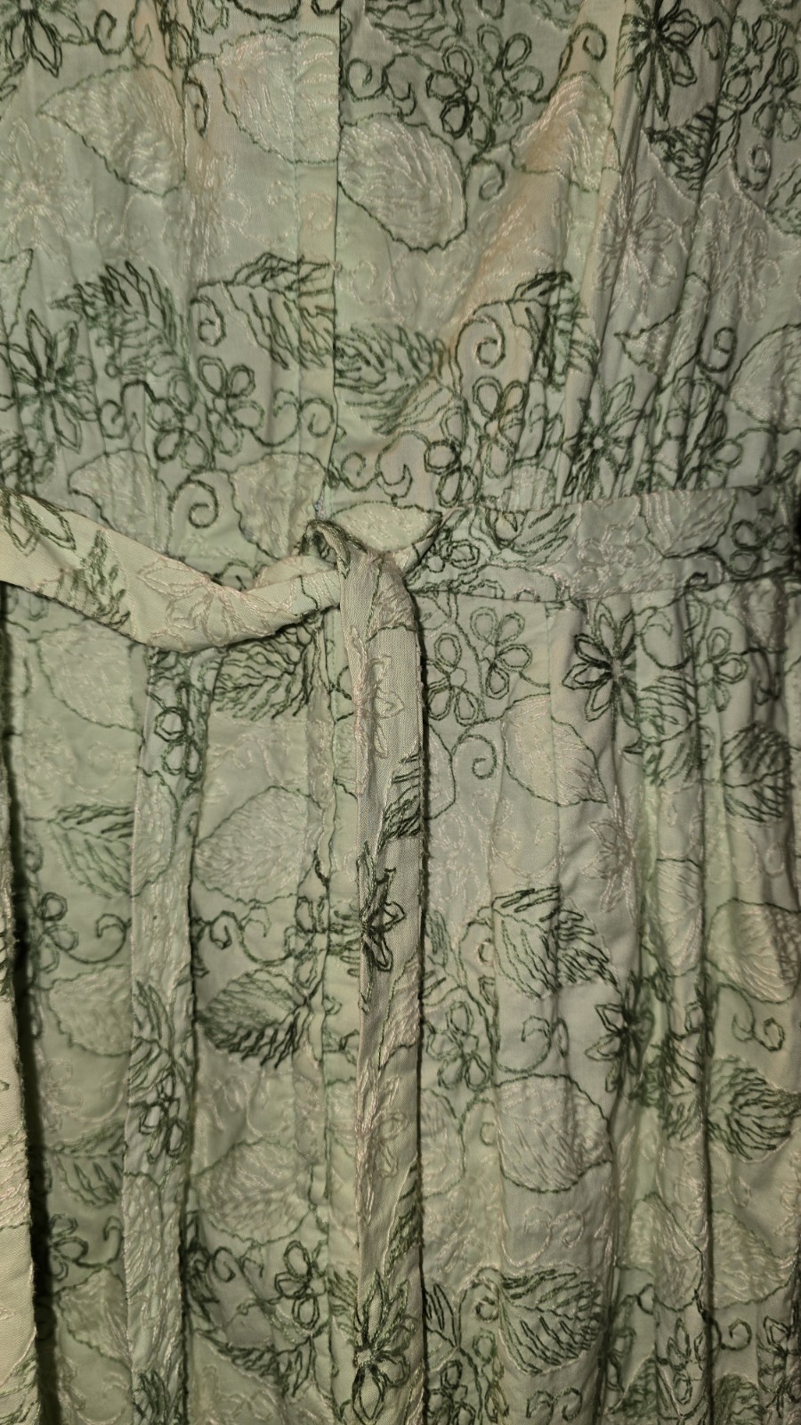 Vintage Helen Whiting Green Floral Pencil Dress