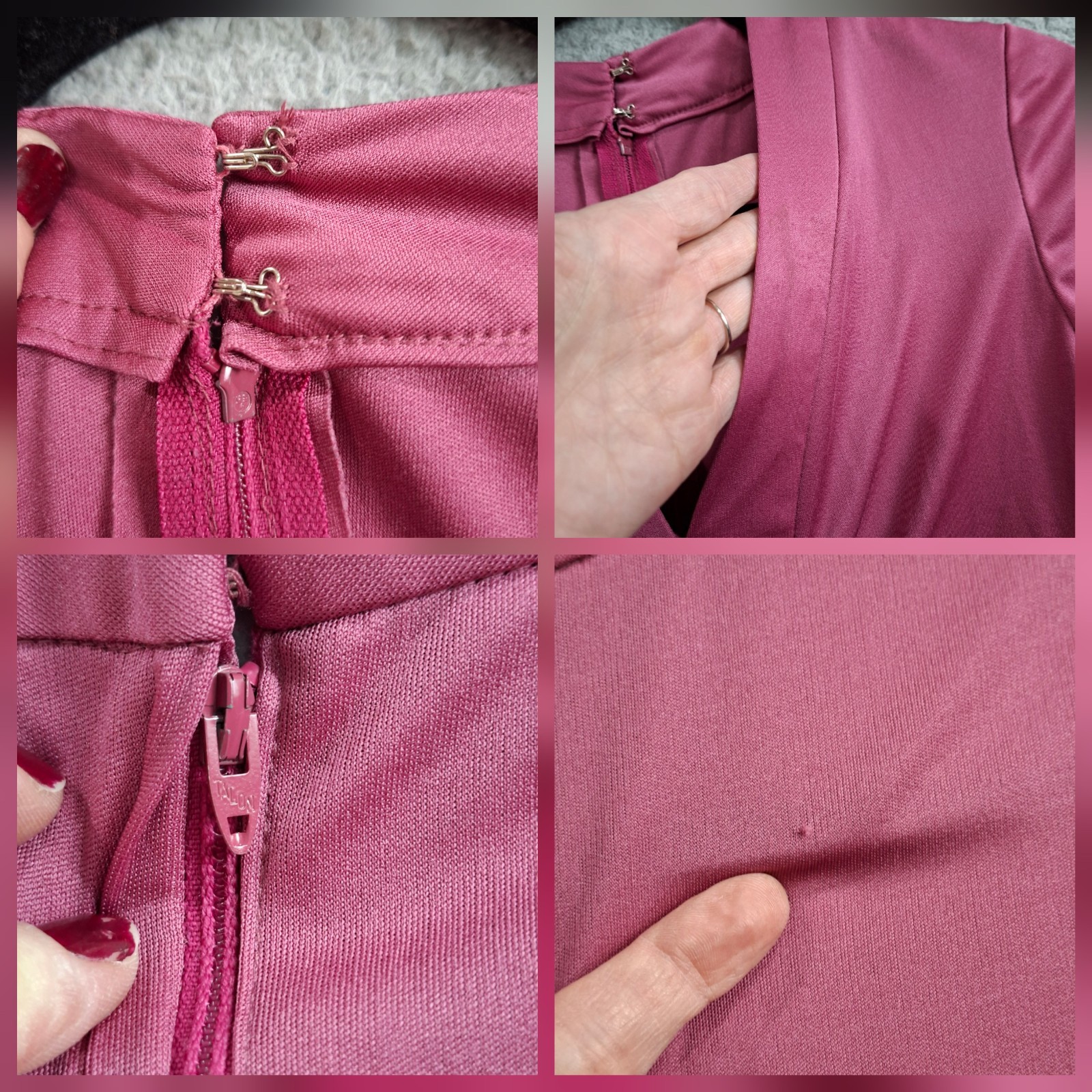 VTG 70s maxi Dress Large prom Hostess Mod Hippie Boho Bridesmaid Mauve Homemade