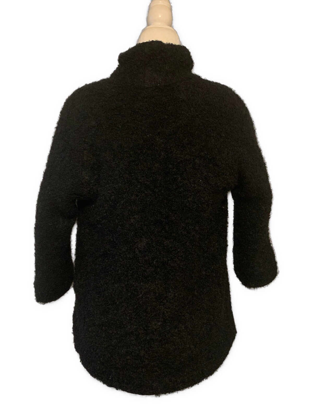 Forstmann Vintage Winter Solid Black Wool Long Sleeve Jacket Cost Small