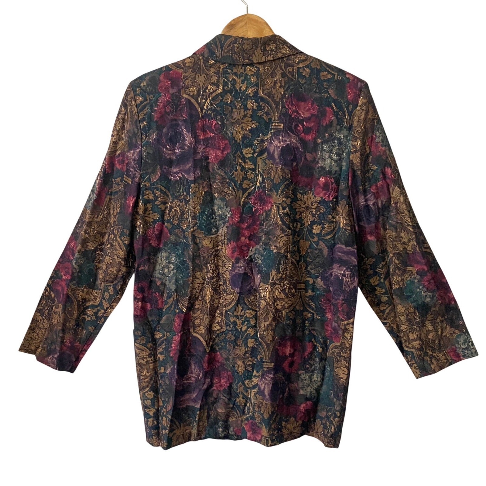 Samantha David Women Sz Med Vintage Floral Brocade Blazer Grandmacore Victorian