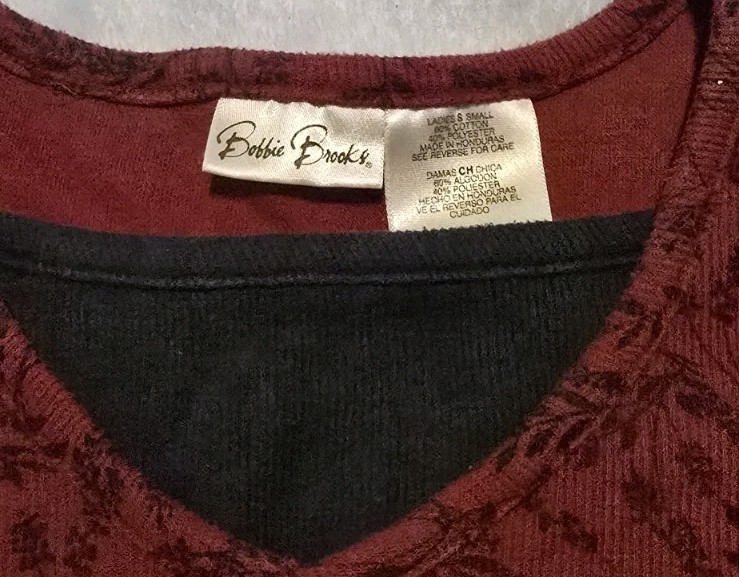 Vintage Bobbie Brooks Women’s Long Sleeve Shirt Size Small