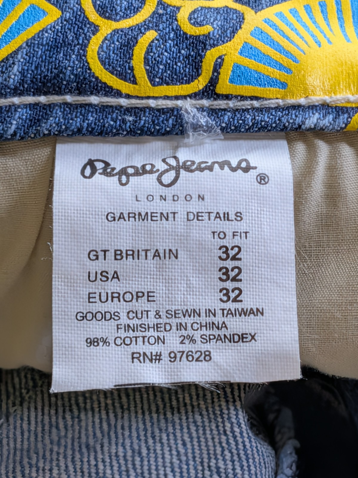 New Pepe Jeans London „Jasmine” Embroidered Peacock & Floral Denim – Size 32