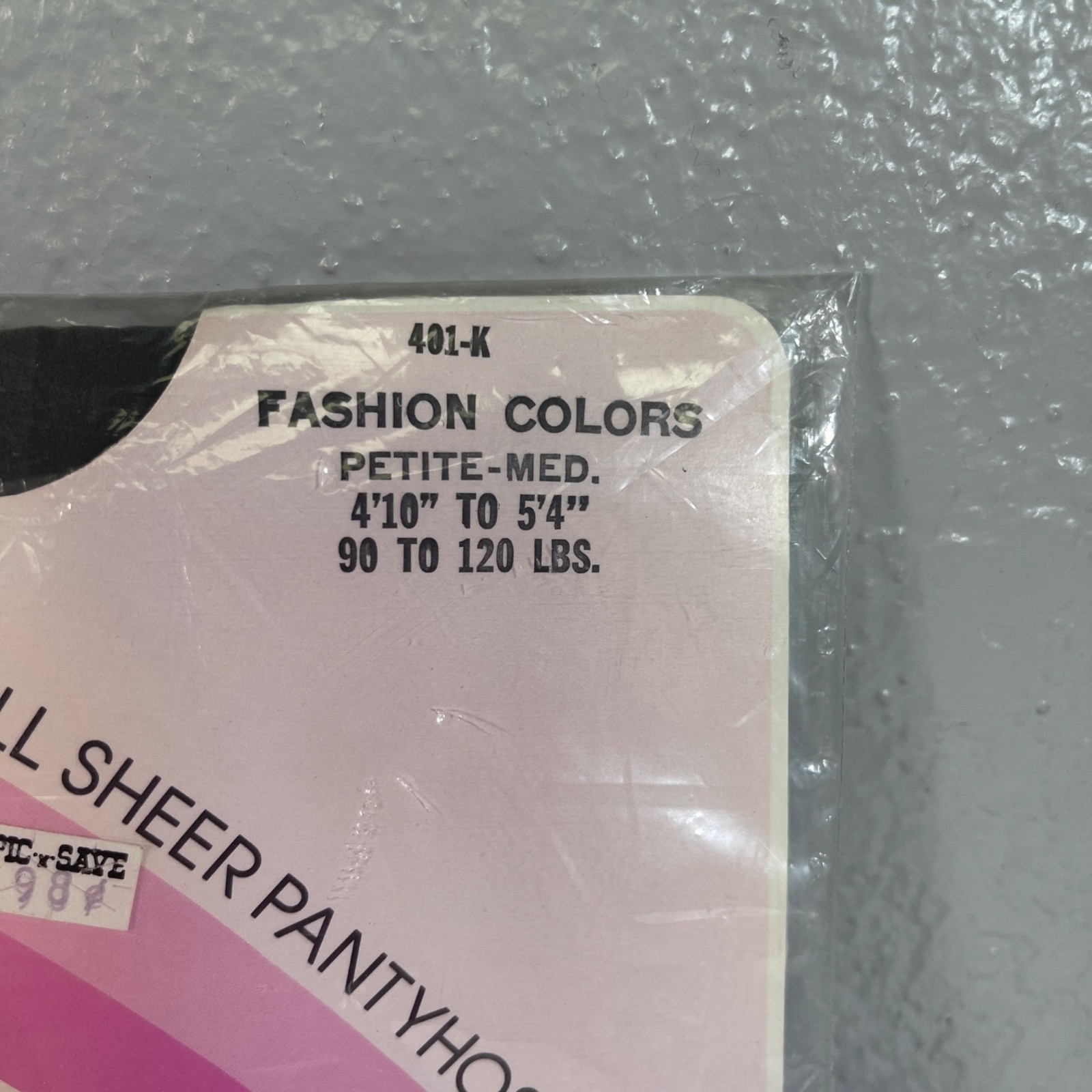 Comfort Care All Sheer Pantyhose Petite-Medium 410″-5’4″ 90-120 Lbs Black