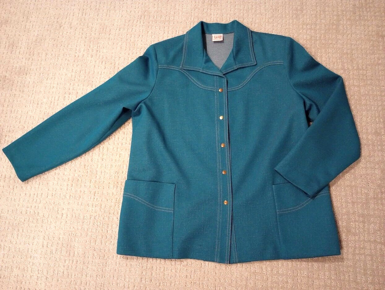 Vintage Graff Californiawear faux denim women’s 2 pc sport jacket + pants