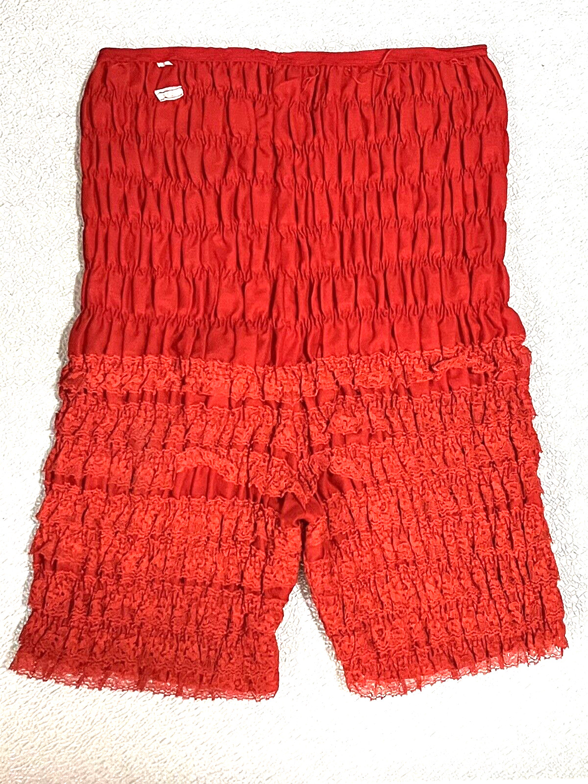 VINTAGE PARTNER PLEASE BY MALCO MODES? SQUARE DANCE MEDIUM RED RUFFLED BLOOMERS