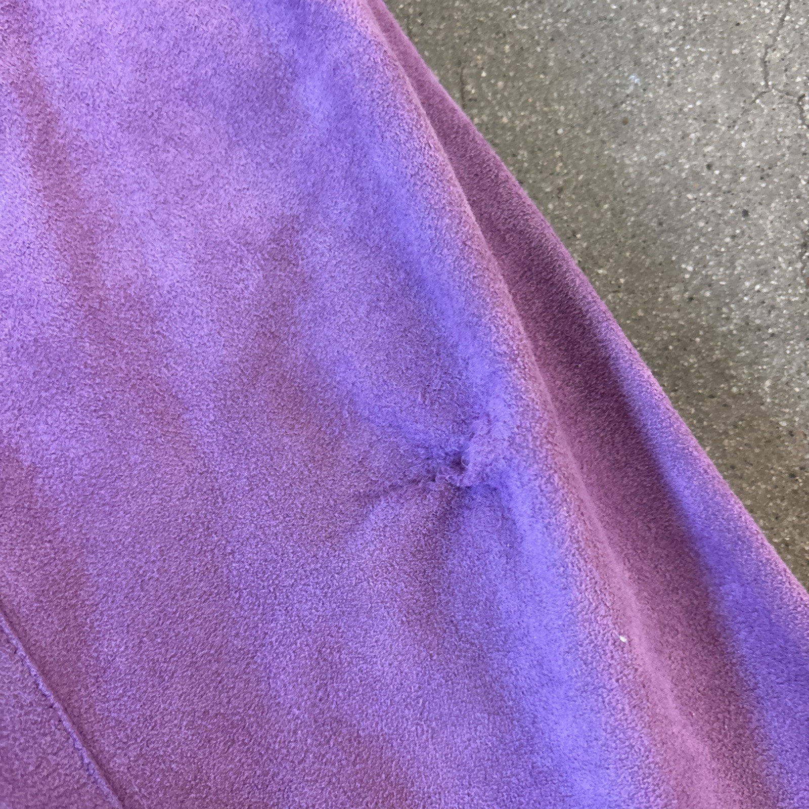 Vintage 70’s Mollie Parnis Purple Ultra Suede Trench Coat S/M