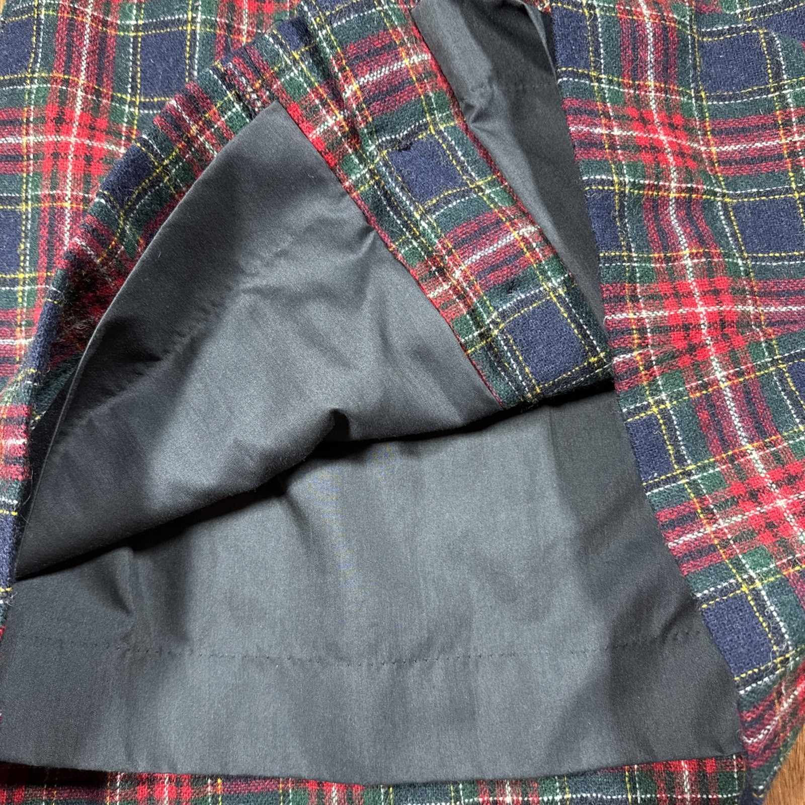 VTG Lanz Highland Heritage Dress SIZE SMALL 5/6 Wool Tartan Classic Red ButtonUp