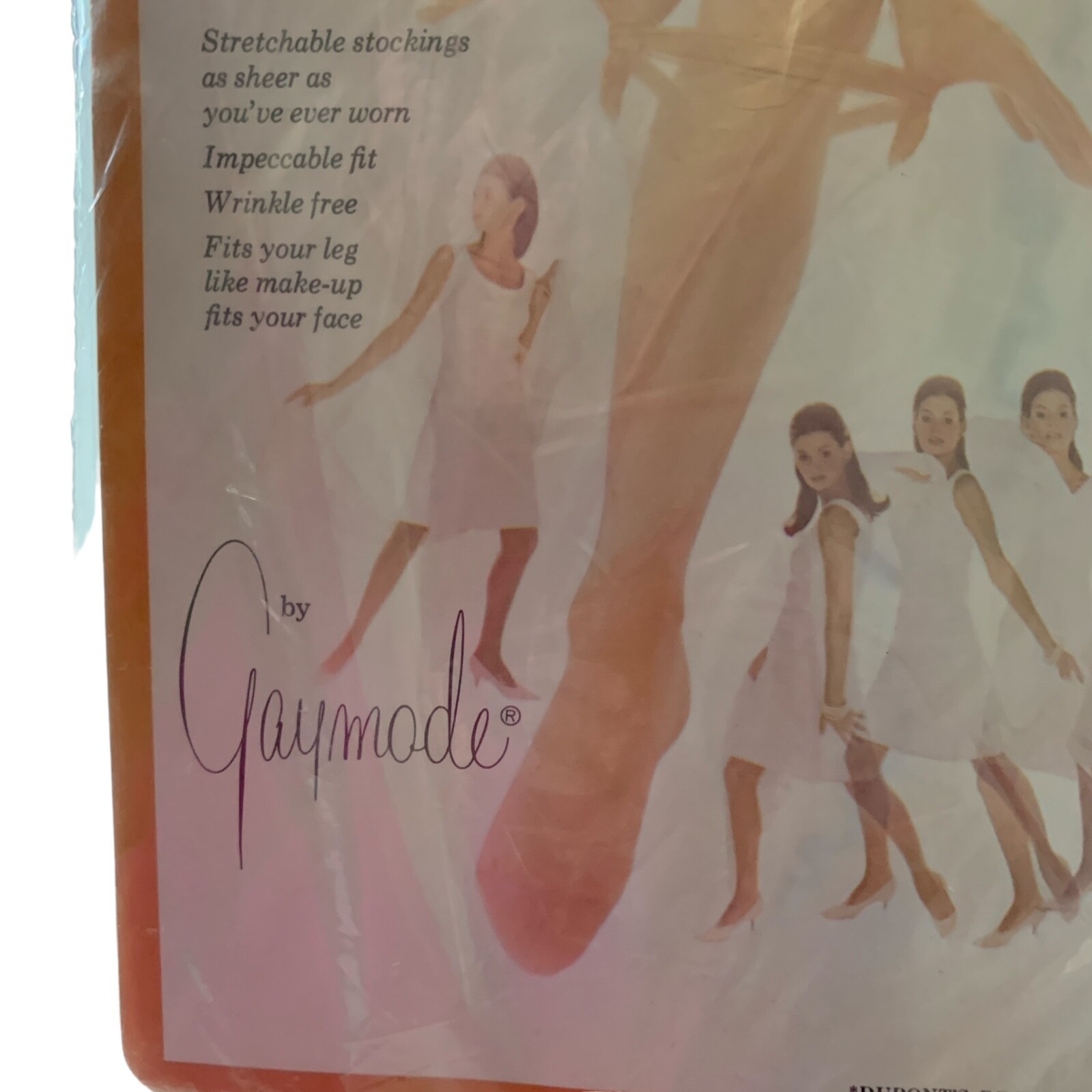 JC Penney Gaymode Cantrece II Stockings SIZE B GARTER Beige Glo Stretch 3 PACK