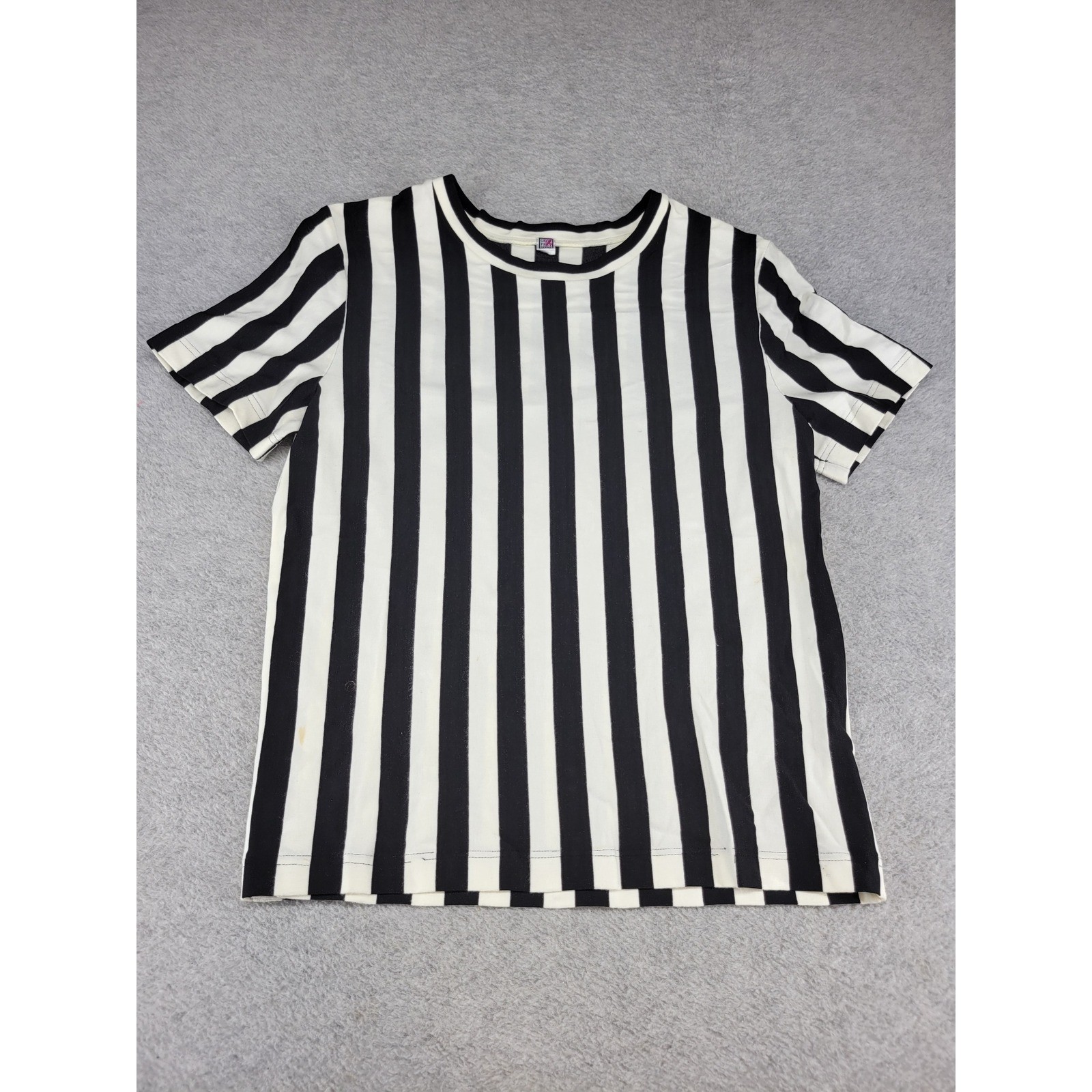 Geoffrey Beene Neiman Marcus Vintage 90s Striped T-Shirt Black White Womens 16