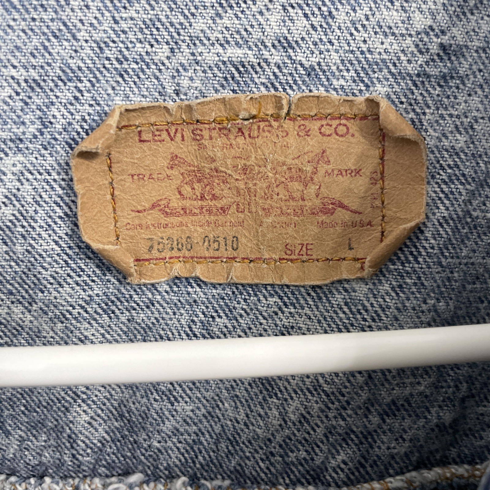 Levi’s Vintage 90’s Acid Wash Jean Jacket Size L Made In USA Womens