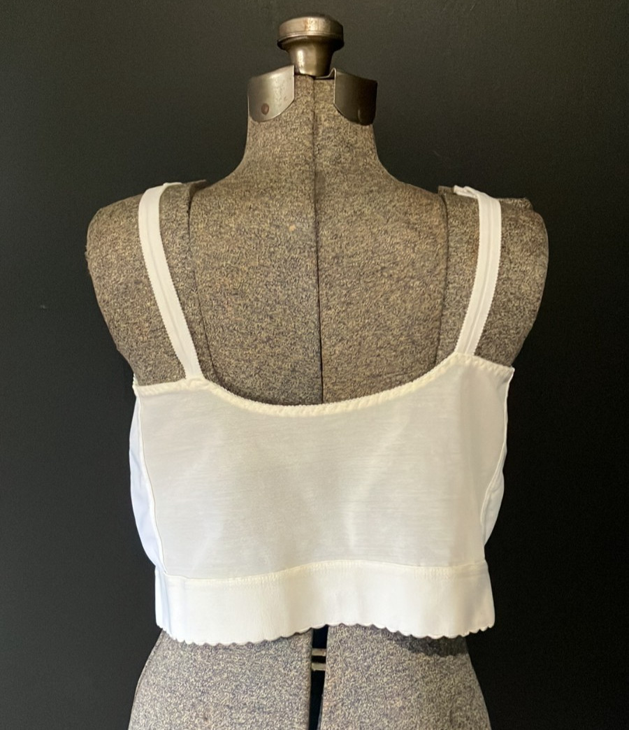 Vintage Bi-flex Unlined Longline Bra 44B Front-closure 1960s 70s