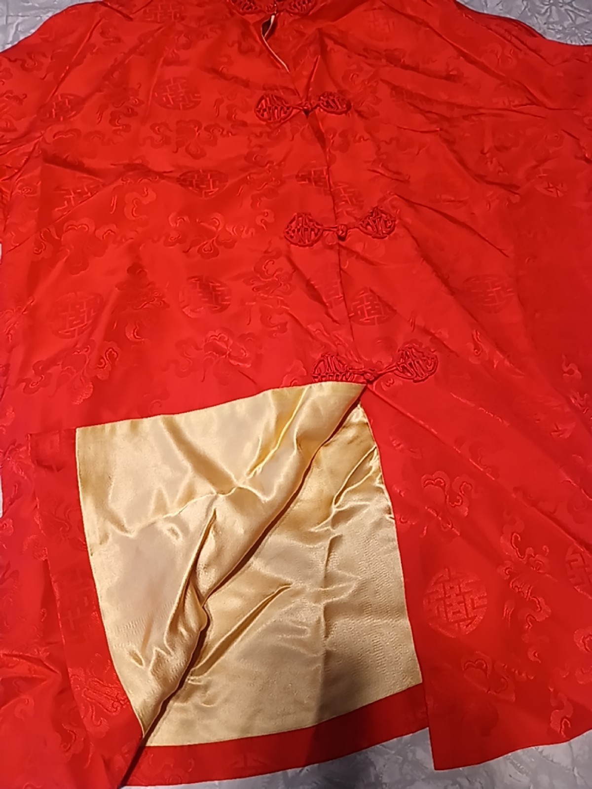 Vintage 60s/70s Chinese Silk Tunic Jacket Blouse And Pants Size 16