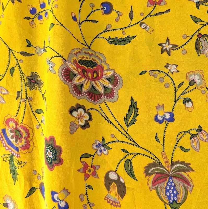 Liz Claiborne Silk Blouse Top Womens Size 14 Floral Sunflower Gold VTG Pullover