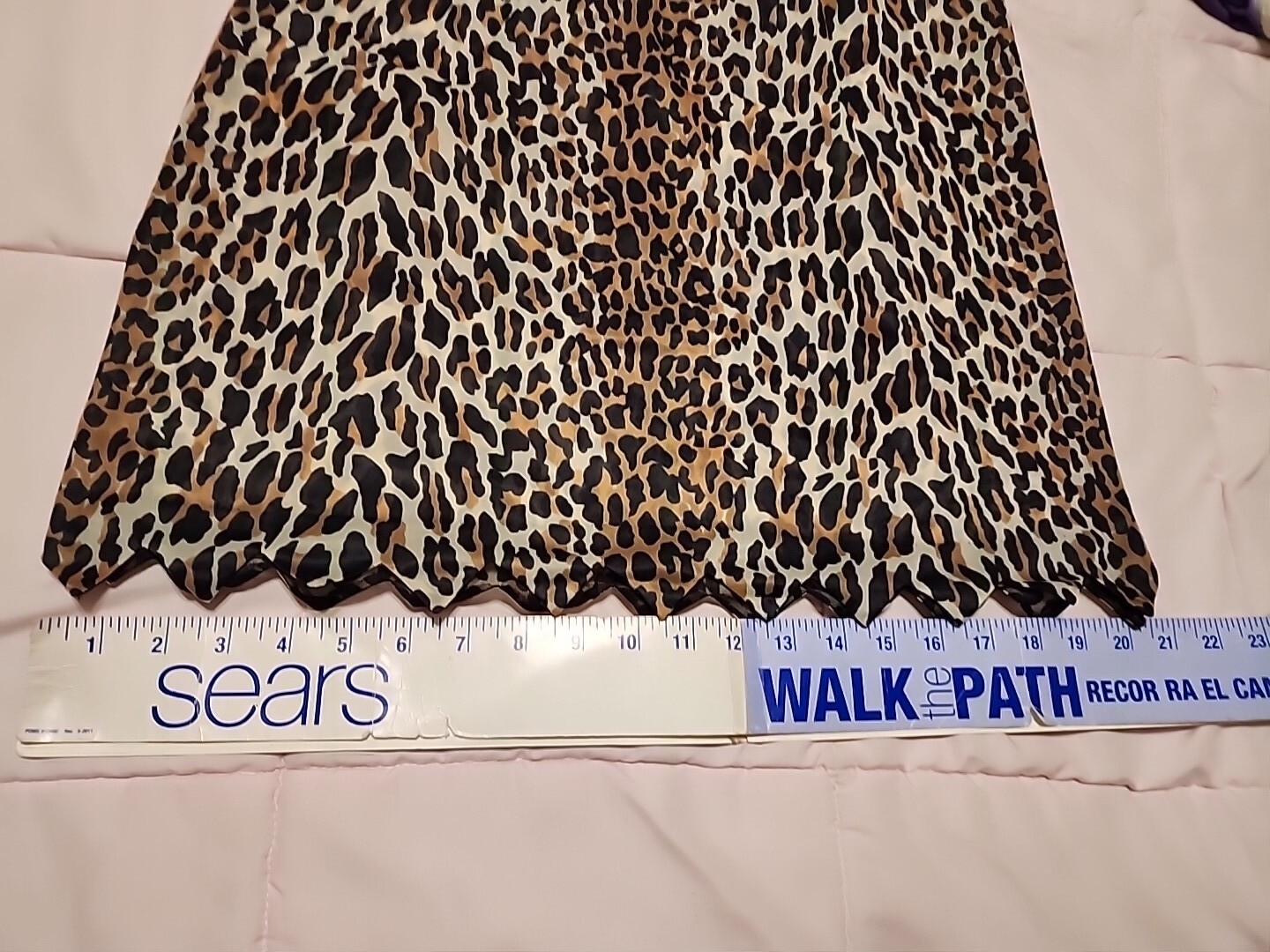 Vintage Vanity Fair Leopard Animal Print Mini Half Slip Lingerie Size Small