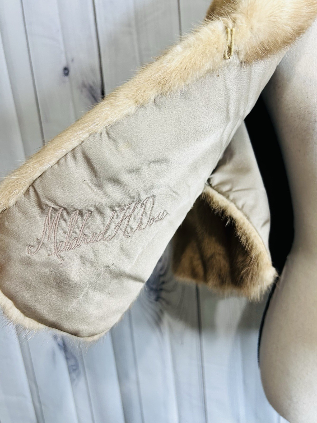 Vintage Mink Fur Cropped Cape Coat Jacket Honey Brown Style Rich’s Fur Salon