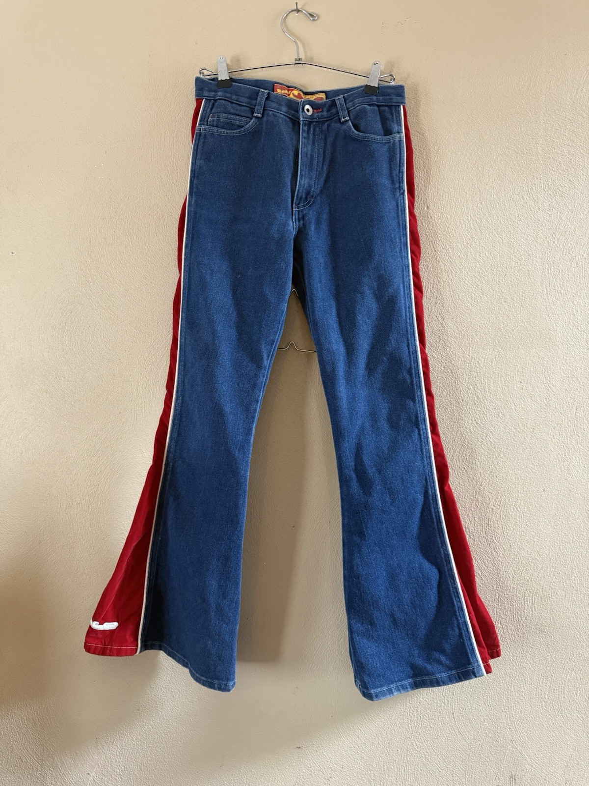 JNCO Belle Vintage RARE Junior’s Size 9 Excellent Used Velvet Insert Flares