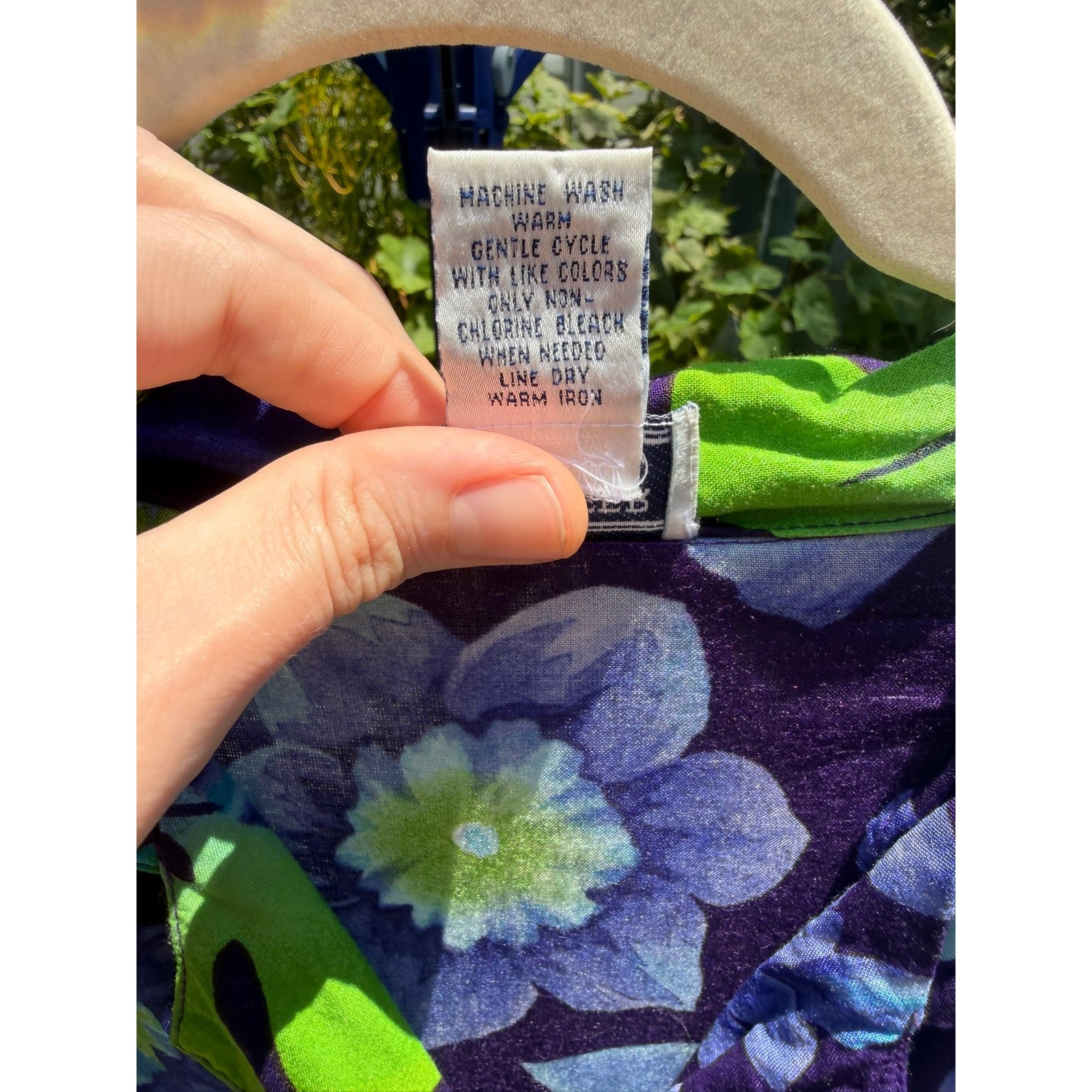Vintage 90s House Empire Dress Medium Purple Botanical Jennifer Moore