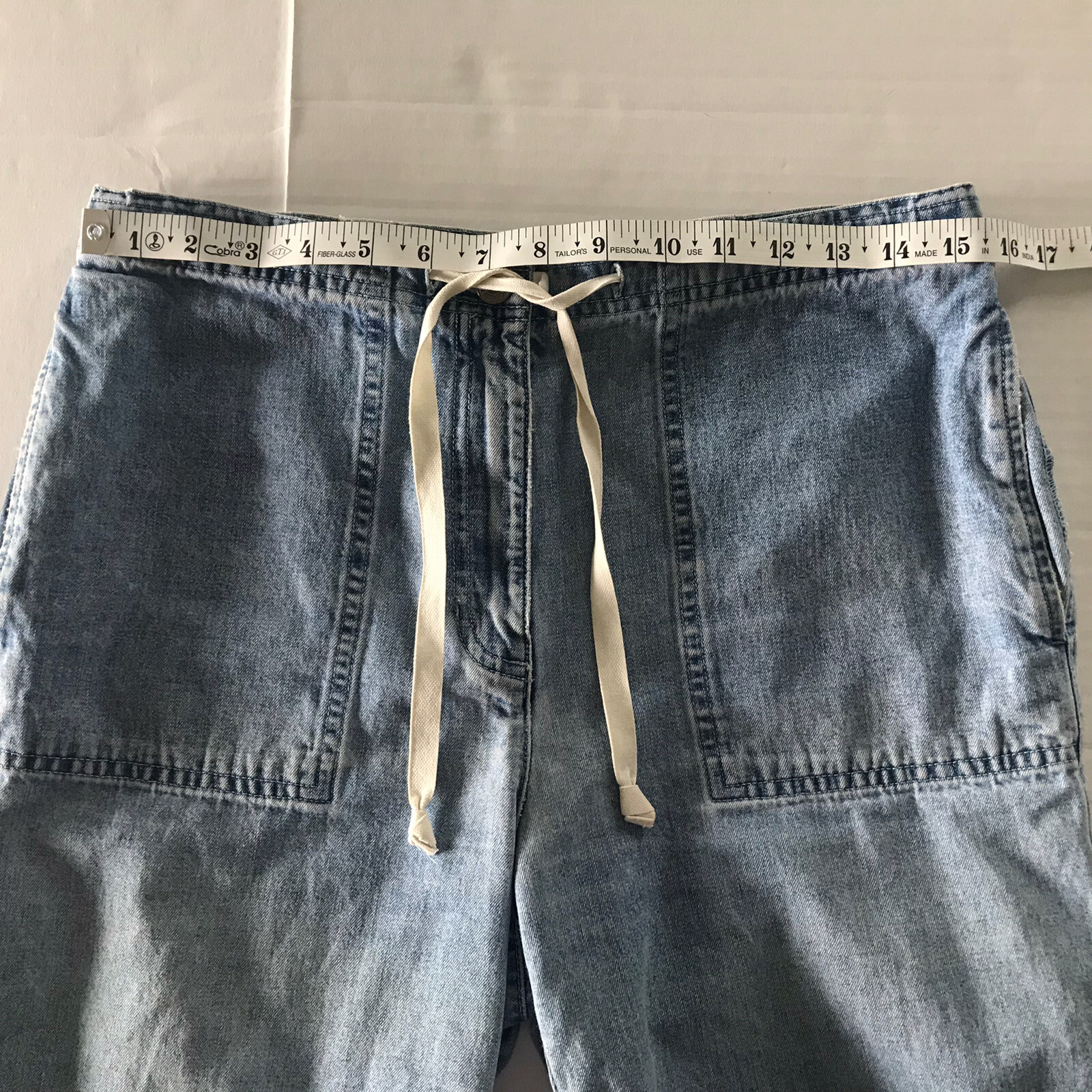 Lauren Jeans Co Womens Sz 6 Vintage 90’s Mom Denim Shorts High Waist Drawstring